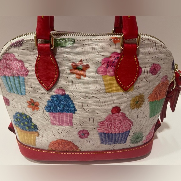 Dooney & Bourke Red and Multicolor Cupcake Satchel Bitsy bag - Picture 7 of 17